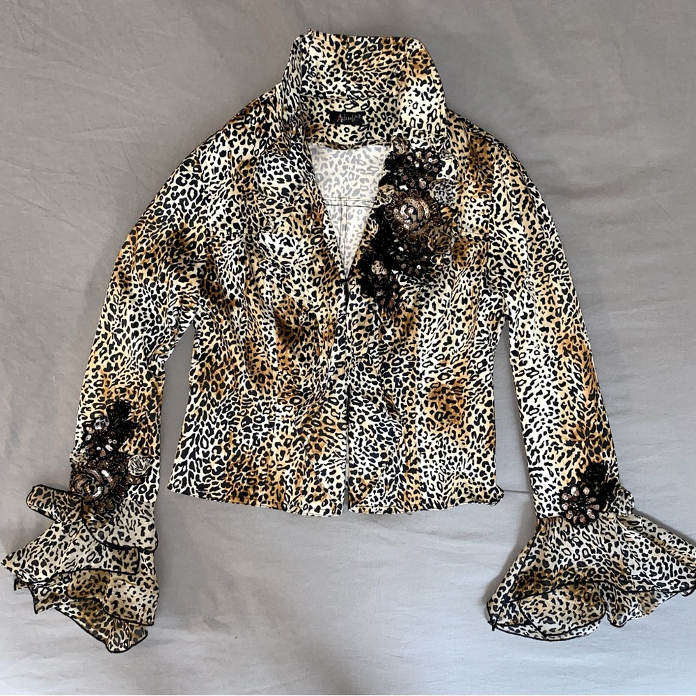 Leopard printed Blazer